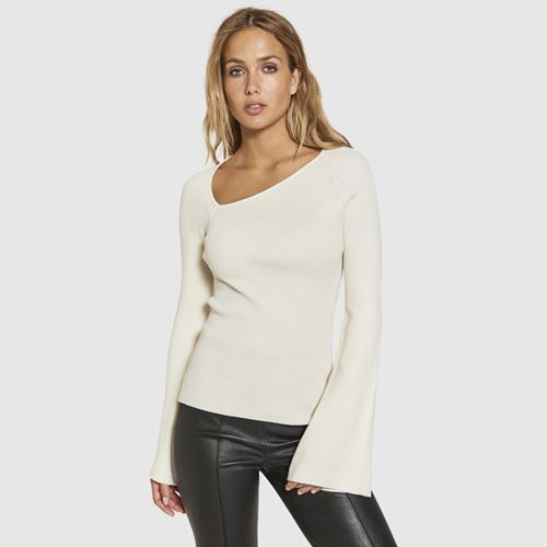 Tröjor&Koftor - Sherry knit top – off white